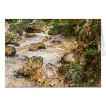 Forelle-Strom durch Sargent Weihnachtskarte