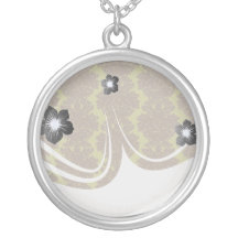 formaler Damast des olivgrünen Brauns Amulett