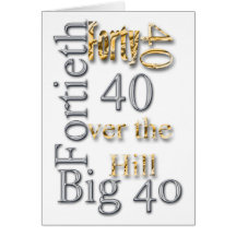 fortieth 40. Wiedersehenfeier des Party 40 vierzig Karten