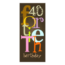 Fortieth Geburtstags-Party Einladungen