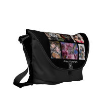Foto-Collage der Gewohnheits-sechs Kurier Tasche