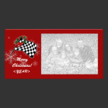 Foto-Karte - Laufen von Flaggen-Weihnachten fotokarten