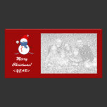 Foto-Karte - Weihnachtsbaseball-Schneemann fotokarten