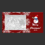 Foto-Karte - WeihnachtsSchneemann-Fußball fotokarten