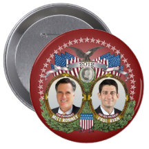 Foto Mitt Romneys Paul Ryan Anstecknadel