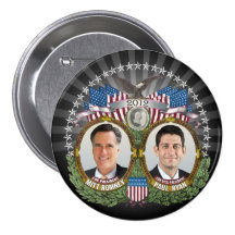 Foto Mitt Romneys Paul Ryan Anstecknadelbutton