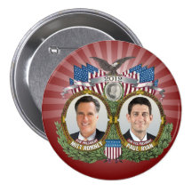 Foto Mitt Romneys Paul Ryan Anstecknadelbutton