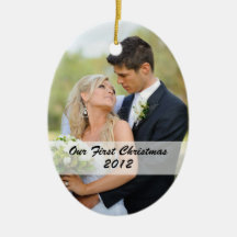 Foto-Verzierung des Paares erste Weihnachts Ornamente