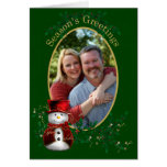 Foto-WeihnachtsSchneemann-Gruß Grußkarten