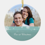 Foto-Weihnachtsverzierung des Paares erste Weihnac Weihnachtsornament