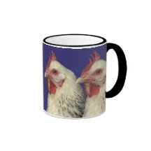 Fotobecher mit drei französischer Hennen Kaffeehaferl
