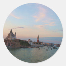 Fotografie romantischer Venedig-Lagune Runde Aufkleber