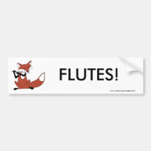Fox, der die Flöte spielt Autosticker