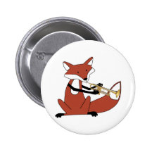 Fox, der die Trompete spielt Buttons
