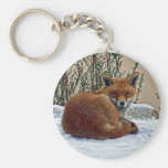 Fox im Schnee Schlüsselanhänger