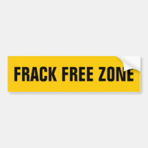 FRACK FREE ZONE BUMPER STICKERS
