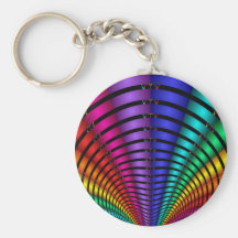 Fractal Rainbow Key Chains