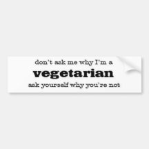 fragen Sie mich nicht, warum ich ein Vegetarier bi Autoaufkleber