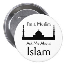 Fragen Sie mich über Islam Anstecknadel