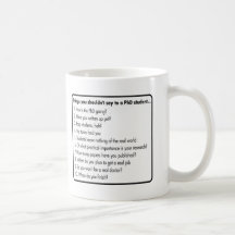 Fragen Sie nicht einen PhD Kaffee Haferl