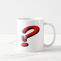Fragezeichen-Gesicht Teetasse