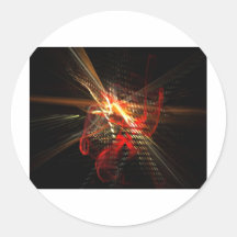 Fraktal 1 runde sticker