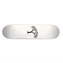 Fraktal-Baum-Schwarzes Bedruckte Skateboarddecks