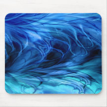 Fraktal blaues Marmorierungmousepad