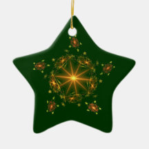 Fraktal-Goldstern-Verzierung Ornament