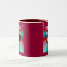 Fraktal-Kunst-Herz LIEBE Becher Tee Tasse
