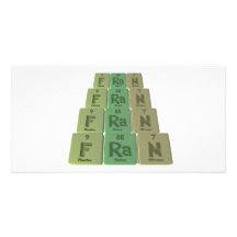 Fran als Fluor-Radium-Stickstoff Fotokartenvorlage