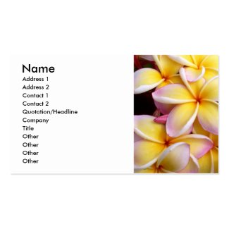 Frangipani - Plumeria Visitenkarten Vorlagen