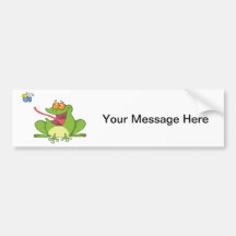 Frank der Frosch mit Buzzy die Fliege Autosticker