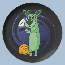Frankenstein Corgi-Platte teller