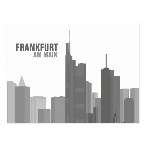 Frankfurt Skyline - Postkarte / Grußkarte