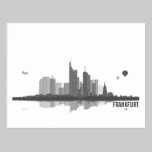 Frankfurt Skyline - Postkarte / Grußkarte postkarten