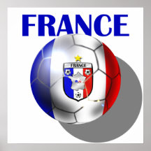 Frankreich-Fußballgang für französische Fußballfan Plakatdruck