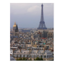 Frankreich, Paris, Stadtbild mit Eiffelturm Postkarte