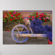 Frankreich, Provence, Sault. Alter hölzerner Wagen Posterdrucke