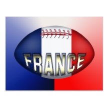 Frankreich-Rugbyball Postkarte