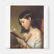 Franz Eybl - Lesendes Mädchen (Lesemädchen), 1850 Kühlschrankmagnete