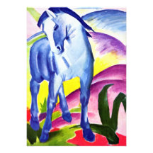 Franz Marc - blaues Pferd I Personalisierte Ankündigungen