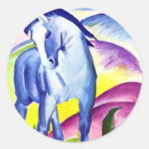 Franz Marc - blaues Pferd I Stickers