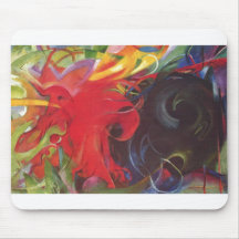 Franz Marc - das Kämpfen bildet das 1914 Farbschwa Mauspads