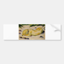 Franz Marc - Hund, der in Schnee-Welpen-Weiß 1910- Autosticker