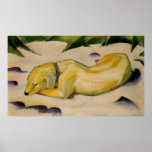 Franz Marc - Hund, der in Schnee-Welpen-Weiß 1910- Plakate