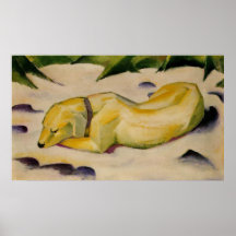 Franz Marc - Hund, der in Schnee-Welpen-Weiß 1910- Plakate
