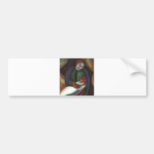 Franz Marc - Mädchen mit Rot-Miezekatze weiblicher Autosticker