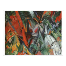 Franz Marc - Öl-Leinwand-Leute-der Palme in des Re Postkarte