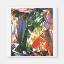Franz Marc - Vögel 1914 ölen Leinwandvogelmenge Kühlschrankmagnet
